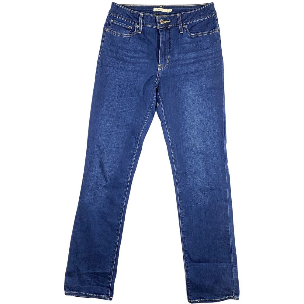 Levis 712 Slim Jeans Womens 27x30 Stretch Mid Rise Dark Blue Denim Pants Regular
